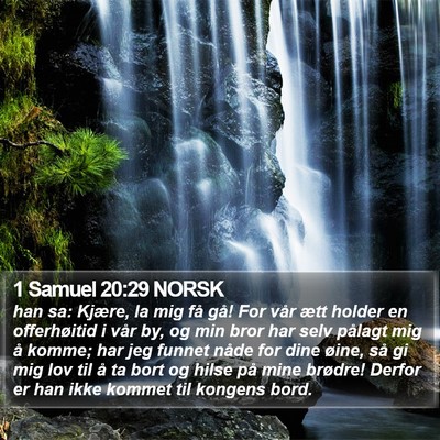 1 Samuel 20:29 NORSK Bible Verse Image