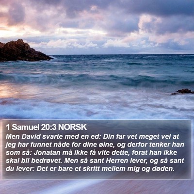 1 Samuel 20:3 NORSK Bible Verse Image
