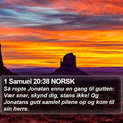 1 Samuel 20:38 NORSK Bible Verse Image