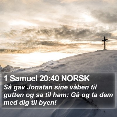 1 Samuel 20:40 NORSK Bible Verse Image