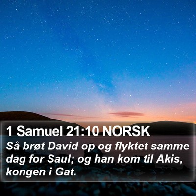 1 Samuel 21:10 NORSK Bible Verse Image