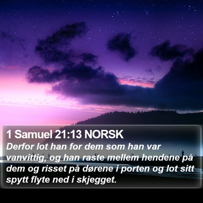 1 Samuel 21:13 NORSK Bible Verse Image