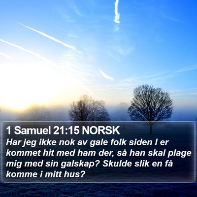 1 Samuel 21:15 NORSK Bible Verse Image