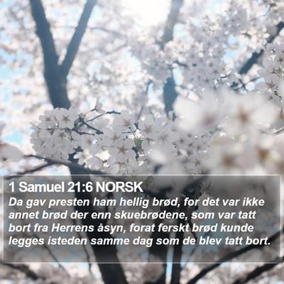 1 Samuel 21:6 NORSK Bible Verse Image