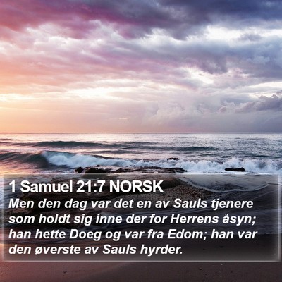 1 Samuel 21:7 NORSK Bible Verse Image