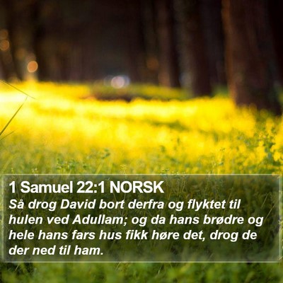 1 Samuel 22:1 NORSK Bible Verse Image