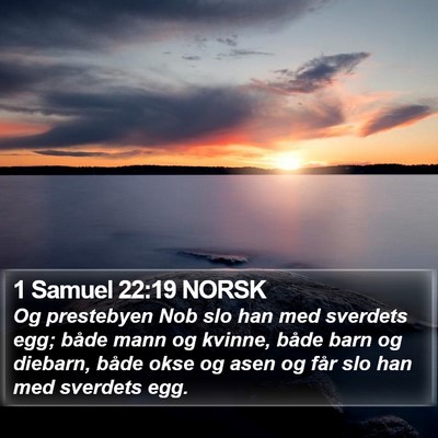 1 Samuel 22:19 NORSK Bible Verse Image