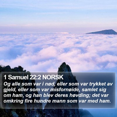 1 Samuel 22:2 NORSK Bible Verse Image