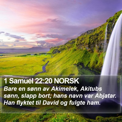 1 Samuel 22:20 NORSK Bible Verse Image