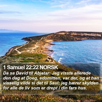 1 Samuel 22:22 NORSK Bible Verse Image