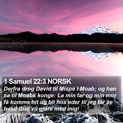 1 Samuel 22:3 NORSK Bible Verse Image