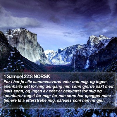 1 Samuel 22:8 NORSK Bible Verse Image