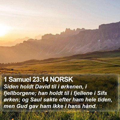 1 Samuel 23:14 NORSK Bible Verse Image