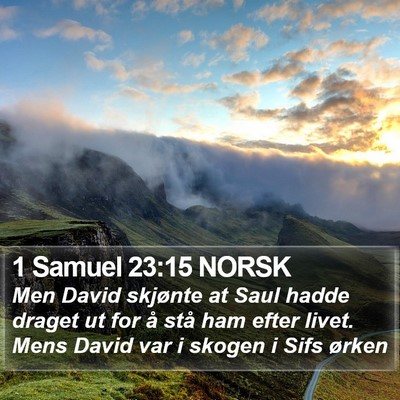 1 Samuel 23:15 NORSK Bible Verse Image