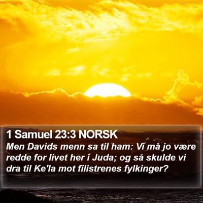 1 Samuel 23:3 NORSK Bible Verse Image