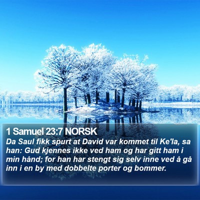 1 Samuel 23:7 NORSK Bible Verse Image