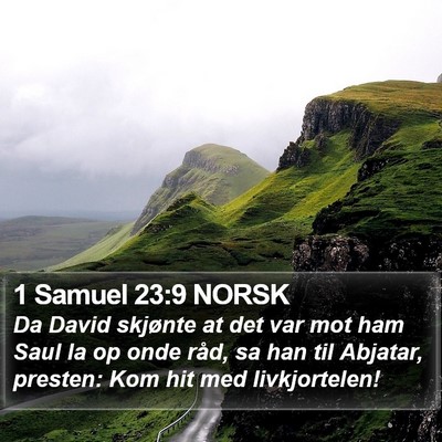 1 Samuel 23:9 NORSK Bible Verse Image
