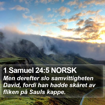 1 Samuel 24:5 NORSK Bible Verse Image