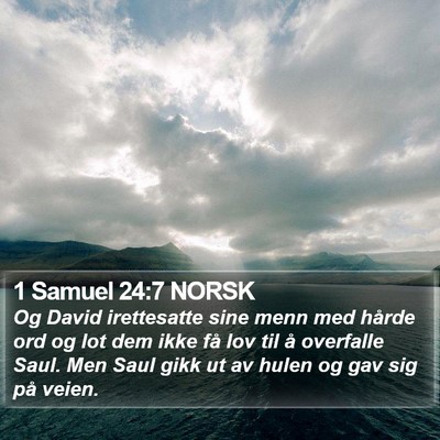 1 Samuel 24:7 NORSK Bible Verse Image