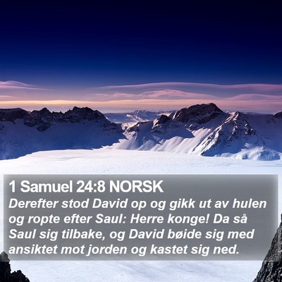 1 Samuel 24:8 NORSK Bible Verse Image