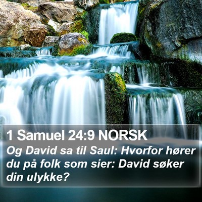 1 Samuel 24:9 NORSK Bible Verse Image