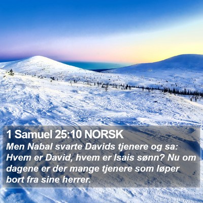 1 Samuel 25:10 NORSK Bible Verse Image