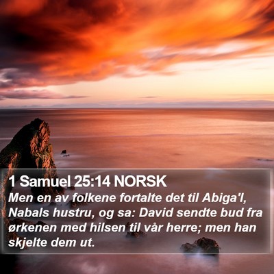 1 Samuel 25:14 NORSK Bible Verse Image