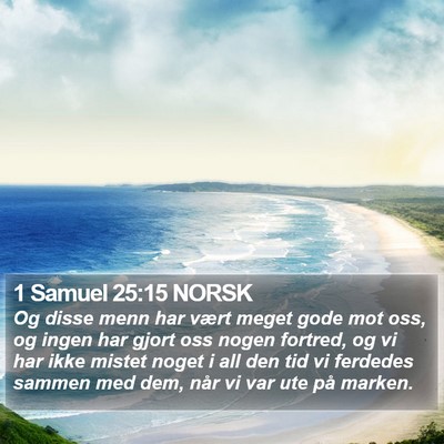 1 Samuel 25:15 NORSK Bible Verse Image