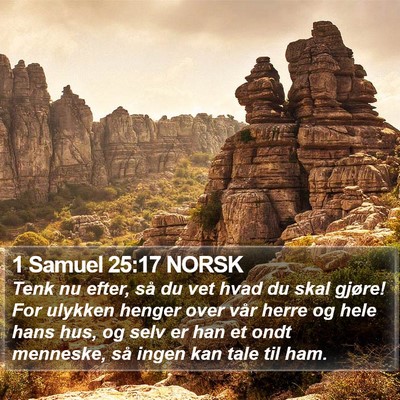 1 Samuel 25:17 NORSK Bible Verse Image