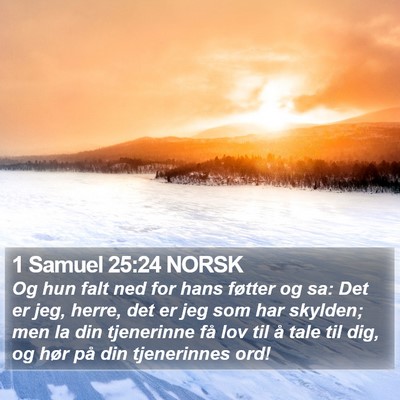 1 Samuel 25:24 NORSK Bible Verse Image