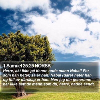 1 Samuel 25:25 NORSK Bible Verse Image