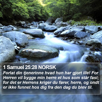 1 Samuel 25:28 NORSK Bible Verse Image