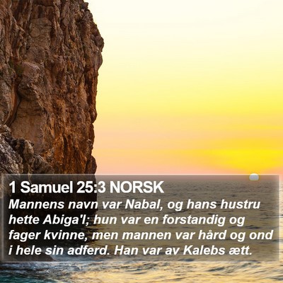 1 Samuel 25:3 NORSK Bible Verse Image