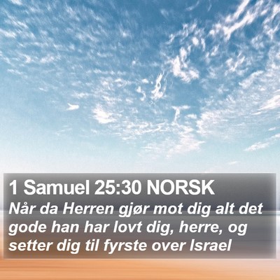 1 Samuel 25:30 NORSK Bible Verse Image