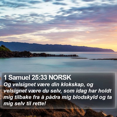 1 Samuel 25:33 NORSK Bible Verse Image