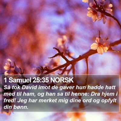 1 Samuel 25:35 NORSK Bible Verse Image