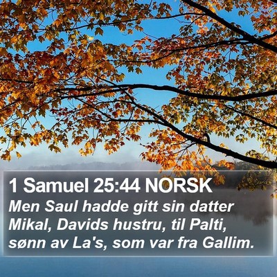 1 Samuel 25:44 NORSK Bible Verse Image