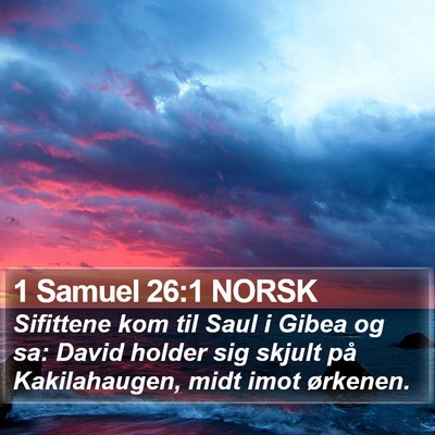 1 Samuel 26:1 NORSK Bible Verse Image