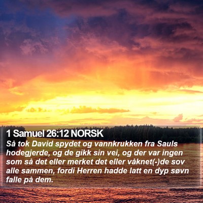 1 Samuel 26:12 NORSK Bible Verse Image