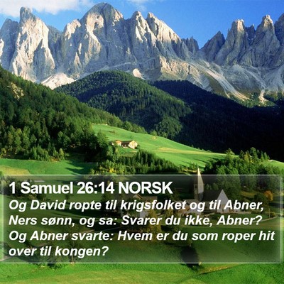 1 Samuel 26:14 NORSK Bible Verse Image