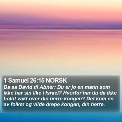 1 Samuel 26:15 NORSK Bible Verse Image