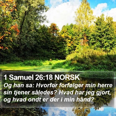 1 Samuel 26:18 NORSK Bible Verse Image