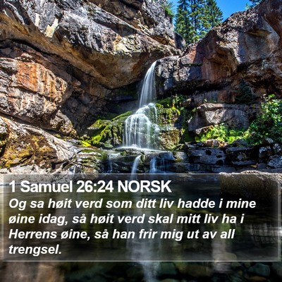1 Samuel 26:24 NORSK Bible Verse Image