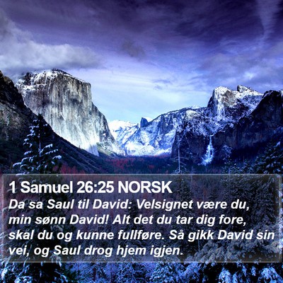 1 Samuel 26:25 NORSK Bible Verse Image