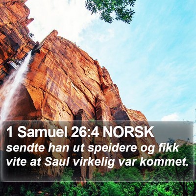 1 Samuel 26:4 NORSK Bible Verse Image