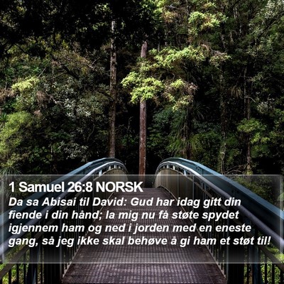 1 Samuel 26:8 NORSK Bible Verse Image