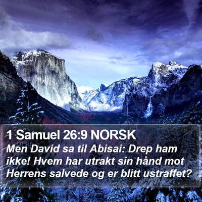 1 Samuel 26:9 NORSK Bible Verse Image