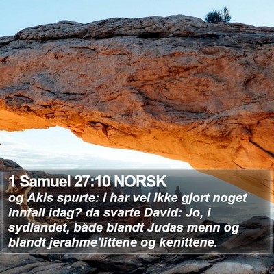 1 Samuel 27:10 NORSK Bible Verse Image