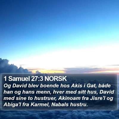 1 Samuel 27:3 NORSK Bible Verse Image