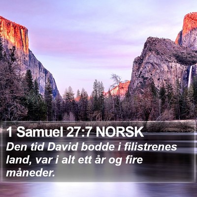 1 Samuel 27:7 NORSK Bible Verse Image